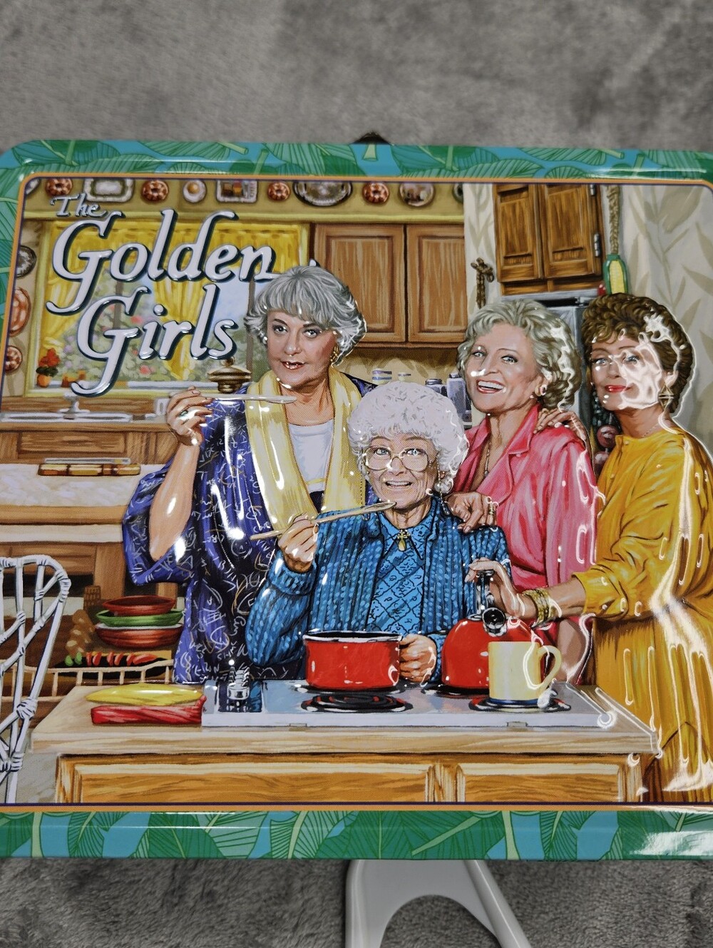 Toynk The Golden Girls Cast Retro Metal Tin Lunch Box Tote - Official Licensed